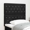 Tăblie LED cu lumini cu bandă LED Argyle Negru 100 cm Catifea