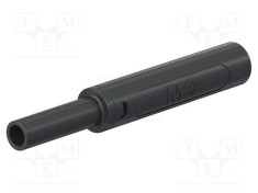 Conector banană 4mm 32A 1kV negru ST&Auml;UBLI &icirc;nşurubare 65mm