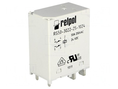Releu Electromagnetic 24VDC 50A DPST-NO foto