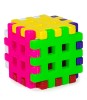 Cub Constructor Colorat 10 Cm, Plastic Non-Toxic, Joc Educativ, Varsta Peste 3 Ani