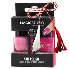 Set 2 bucati Lac de unghii Duo Perfect Match, Candy Pink, Magic Studio