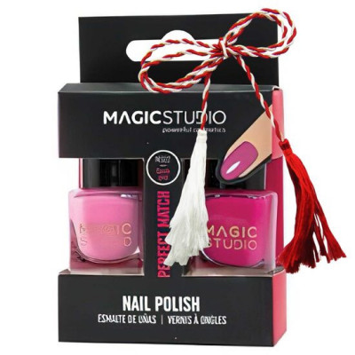 Set 2 bucati Lac de unghii Duo Perfect Match, Candy Pink, Magic Studio foto