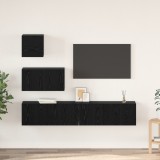 VidaXL Dulap pentru TV pe Perete 4 pcs Stejar negru 80 x 30 x 30.5 cm
