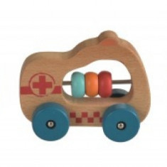 Masinuta din lemn, jucarie pentru bebe, Egmont Toys