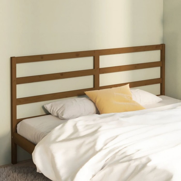Gossi tablie de pat, maro miere, 206x4x100 cm, lemn masiv de pin