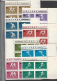 ROMANIA 1969 LP 694 SPORT BLOCURI DE 4 TIMBRE COLT DE COALA MNH