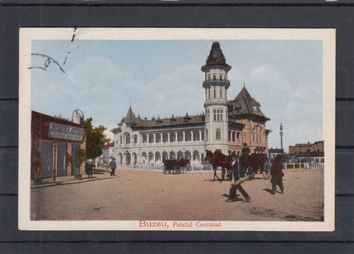 BUZAU PALATUL COMUNAL BERARIE AZUGA IACOB BALINT TRASURI CIRCULATA 1917 FELDPOST