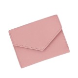 Portofel mini tip plic, minimalist si compact, pentru femei, piele PU, elegant si practic - Roz, Negru, Oem