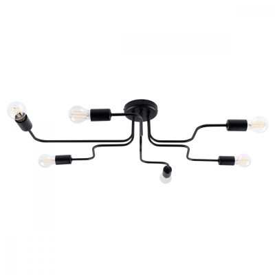 Candelabru VECTOR 6 negru, Sollux Lighting foto
