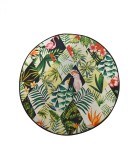 Covor rotund pentru baie Patch, &Oslash; 100 cm, Antiderapant, Multicolor