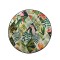 Covor rotund pentru baie Patch, &Oslash; 100 cm, Antiderapant, Multicolor