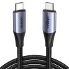 Ugreen - Data Cable US355 (80150) - Type-C, Fast Charging, 100W, 5A, 4K, 10Gbps, Smart Chip, Audio-Video, Nylon, 1m - Black