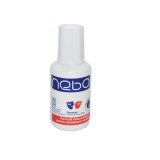 Corector Fluid Nebo, 12ml, cu Pensula, Solvent, Uscare Rapida, Alb, Opacitate Ridicata