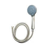 Set para dus cu furtun zincat 1.5 m, 5 functii, crom lucios