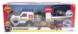 POMPIERUL SAM VEHICUL SALVARE ANIMALE CU FIGURINE SI REMORCA, Simba
