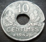 Cumpara ieftin Moneda istorica 10 CENTIMES - FRANTA, anul 1942 * cod 2302, Europa, Zinc