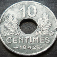 Moneda istorica 10 CENTIMES - FRANTA, anul 1942 * cod 2302