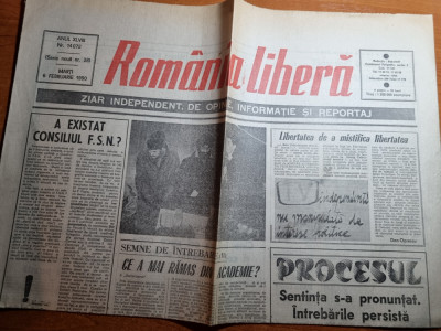romania libera 6 februarie 1990-procesul comunistilor foto