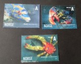 Norvegia 2006&ndash;2007 &ndash; Faună marină, serie 3 timbre ștampilate - A40