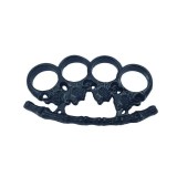 Pumnal tip box, rozeta autoaparare, cap de mort, 1 cm grosime, negru