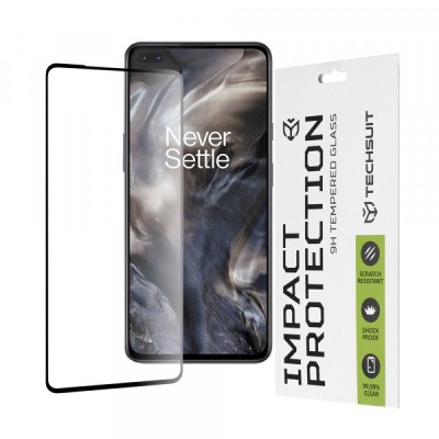 Folie de protectie Ecran Techsuit M2 pentru OnePlus Nord, Sticla Securizata, Full Glue, 111D, Neagra foto