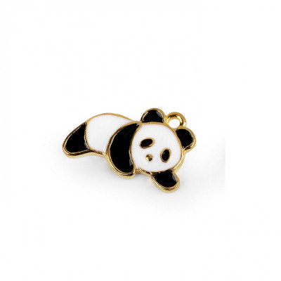 Pandantiv decorativ metalic 15 x 22 mm Panda foto