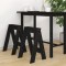 vidaXL Scaune, 2 buc., negru, 40x40x60 cm, lemn masiv de pin 823668