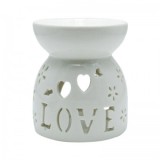 Aromatizor Ceramic Love Alb, Aroma Land, D7x9 cm