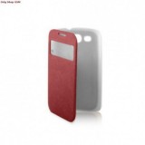 Husa Smart Window Samsung Galaxy Core I8260, Protectie Premium, Culoare Rosie