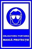 Placuta obligatoriu masca de protectie