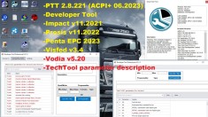 SSD512 Volvo PTT Tech Tool 2.8.221 &amp;amp; Volvo Impact 2021 Prosis Vocom Visfed Penta foto