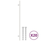 Cumpara ieftin Manere de dulap, 20 buc., argintiu, 320 mm, otel inoxidabil