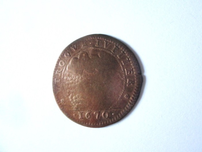 Rar! Jeton Viroque Iupiter-Regele Soare:Ludovic al XIV-lea 1670