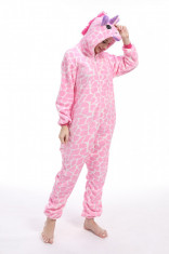 PJM148-5 Pijama pufoasa intreaga cu model unicorn foto