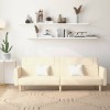 Canapea extensibilă cu 2 locuri, crem, material textil