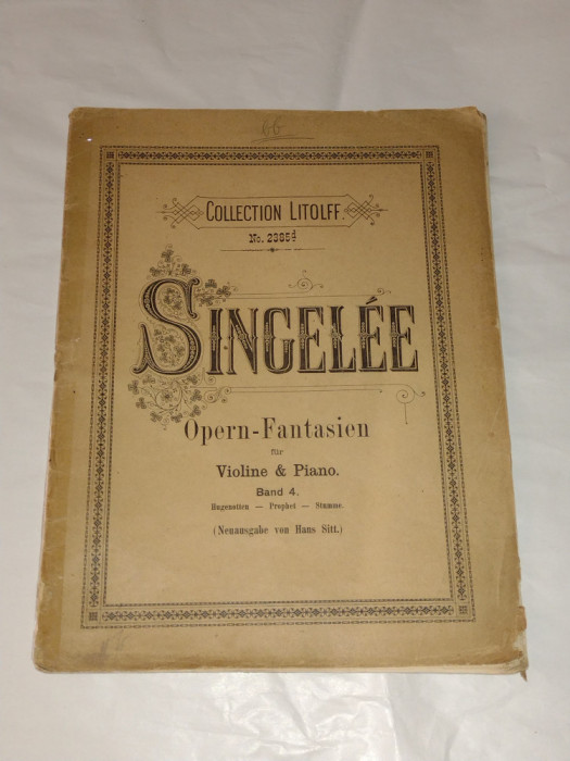 SINGELEE Opern - Fantasien fur Violine &amp; Piano Band 4