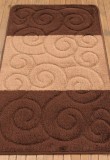 Cumpara ieftin Set 2 Covorase Baie Model Sile 2546, Marimi 60 x 100 50 x 60 cm, Maro, Antialergic, Polipropilena