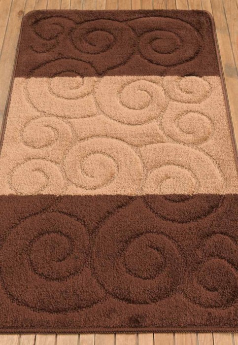 Set 2 Covorase Baie Model Sile 2546, Marimi 60 x 100 50 x 60 cm, Maro, Antialergic, Polipropilena