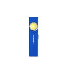 Lanterna EDC Klarus E5, 600 lm, baza magnetica, clips, incarcare USB-C, EDC, dublu LED pentru apropiere si distanta, albastru