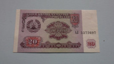 Tadjikistan 20 ruble 1994 foto