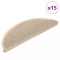 vidaXL Covorașe scări autoadezive 15 buc berber 56x17x3cm aspect sisal 326869