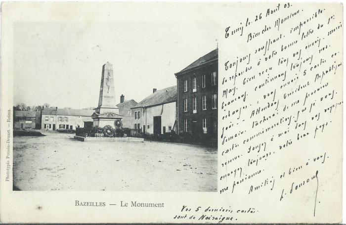 AMS* - CP BAZEILLES - LE MONUMENT 1903 CIRCULATA, TUNISIA