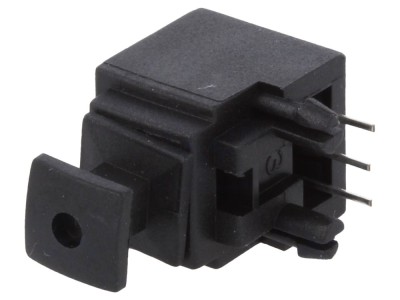 Conector receptor fibră optică THT foto
