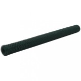 Gossi plasa de sarma gaini, verde, 25 x 1,5 m, otel cu invelis pvc