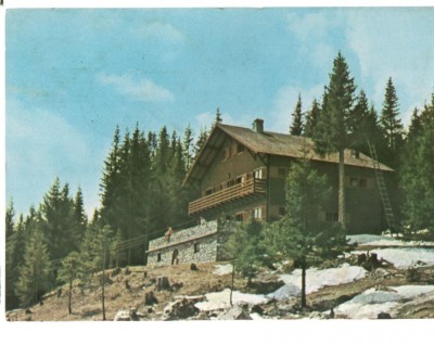 CPI B 11815 CARTE POSTALA - MUNTII BUCEGI LA VALEA IALOMITEI. CABANA &amp;quot;PADINA&amp;quot; foto