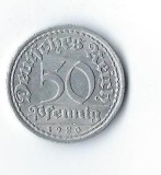 Moneda 50 pfennig 1920 A - Germania