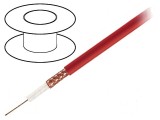 Cablu coaxial RG59-flex litat OFC 0,22mm2 PVC roșu 2kVAC