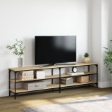 VidaXL Comodă TV, stejar sonoma, 180x30x50 cm, lemn prelucrat și metal