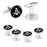 Set Butoni si Nasturi cu Simboluri Masonice MM492