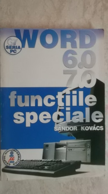 Sandor Kovacs - Word 6.0-7.0, functiile speciale, 1997 (vezi detalii pentru livrare in tara) foto